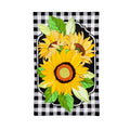 Sunflowers and Checks House Linen Flag