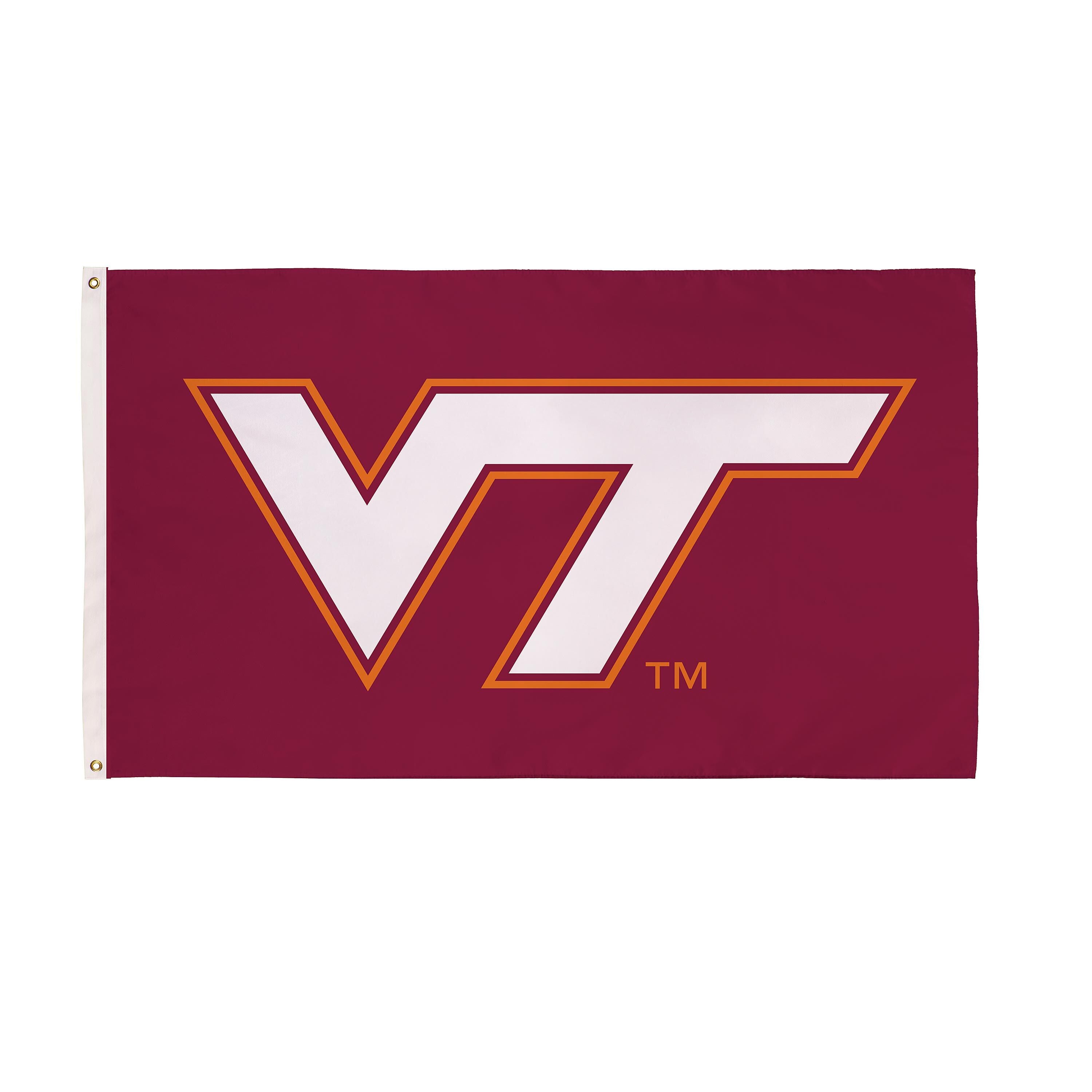 Virginia Tech Single Sided Flag w/ 2 Grommets, 3'x5'