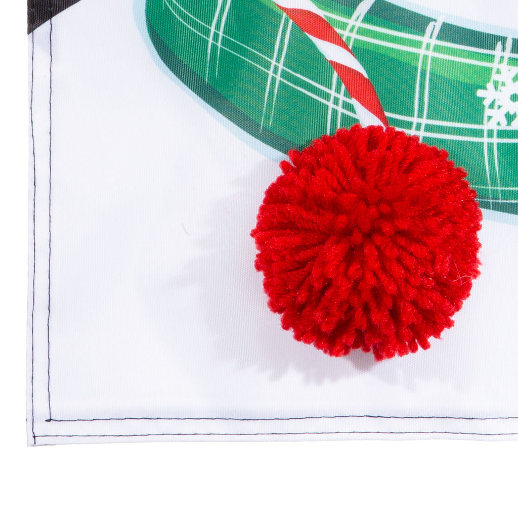 Cheerful Snowman Applique Garden Flag