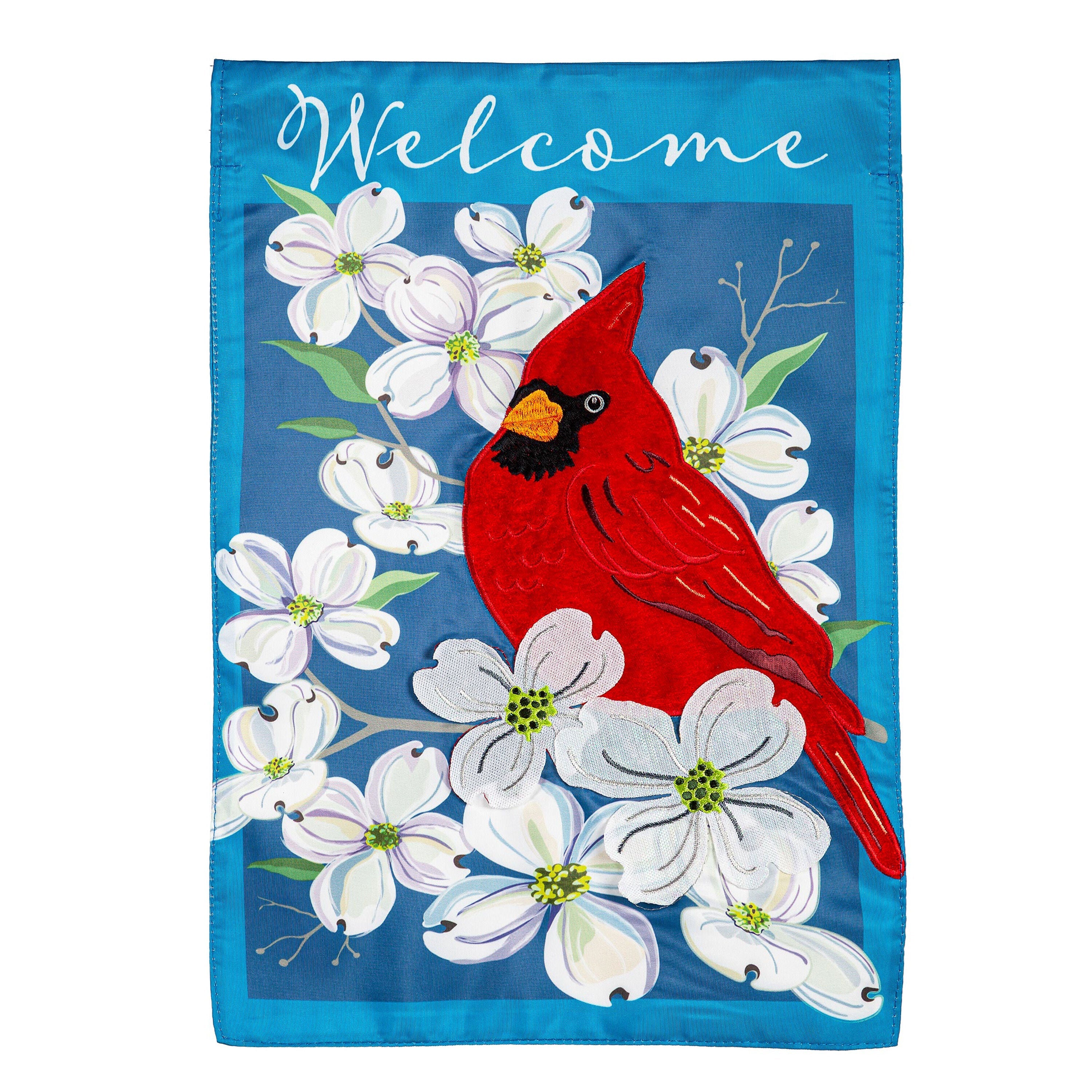 Spring Dogwood Cardinal Applique Garden