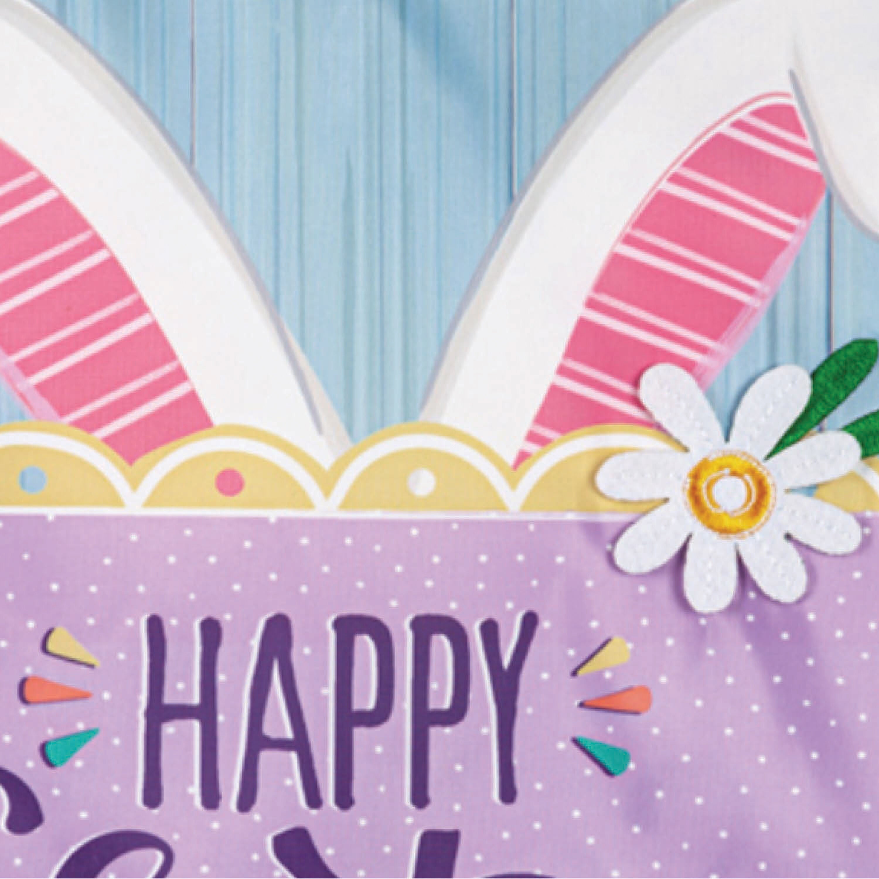 Happy Easter Bunny Applique Garden Flag