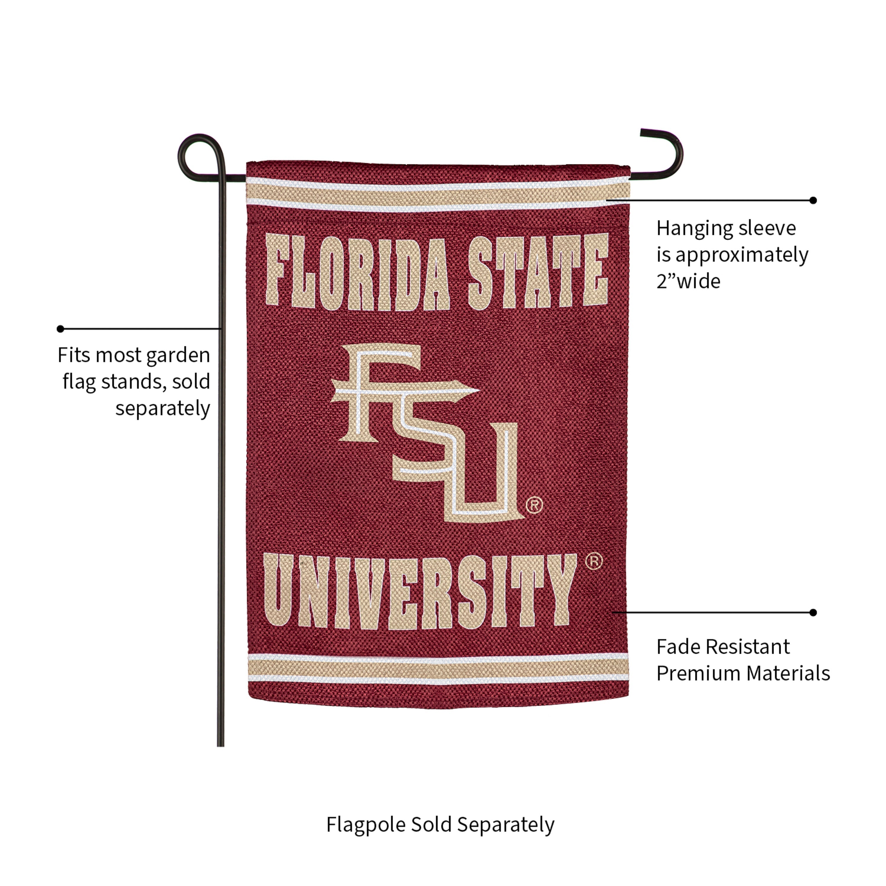 Embossed Suede Flag, GDN Size, Florida State University