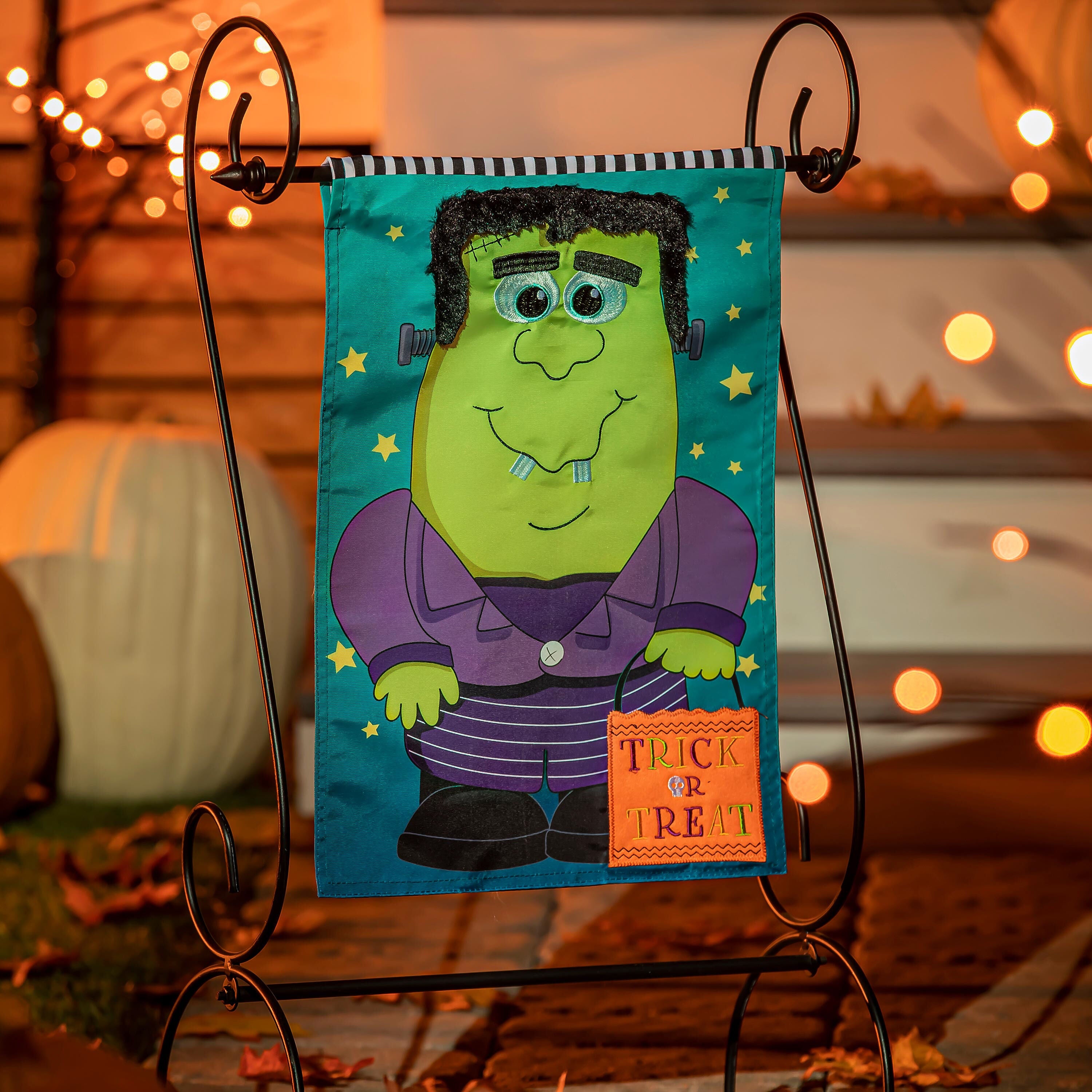 Franken-Monster Friend Applique Garden Flag