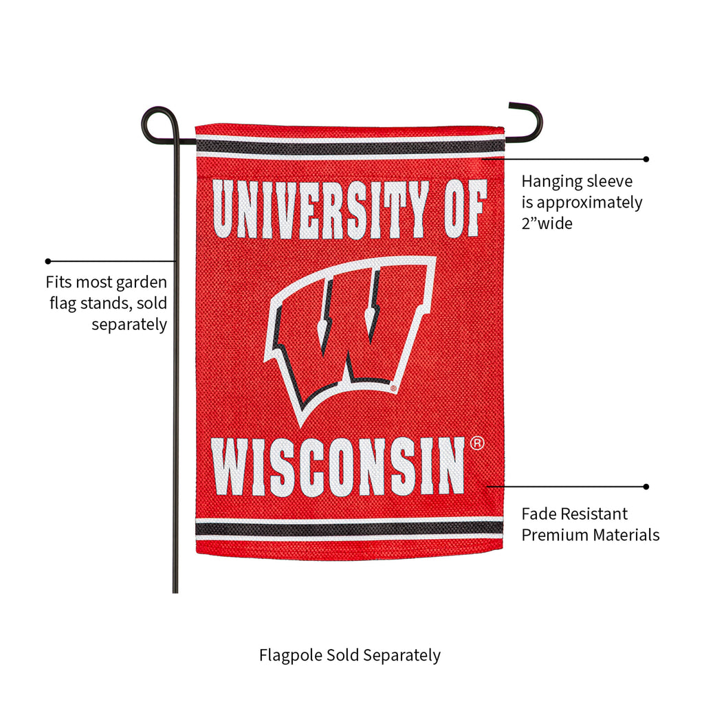 Embossed Suede Flag, GDN Size, University of Wisconsin-Madison