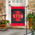 Fire Department Garden Applique Flag
