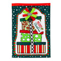 Mixed Print Presents Garden Applique Flag