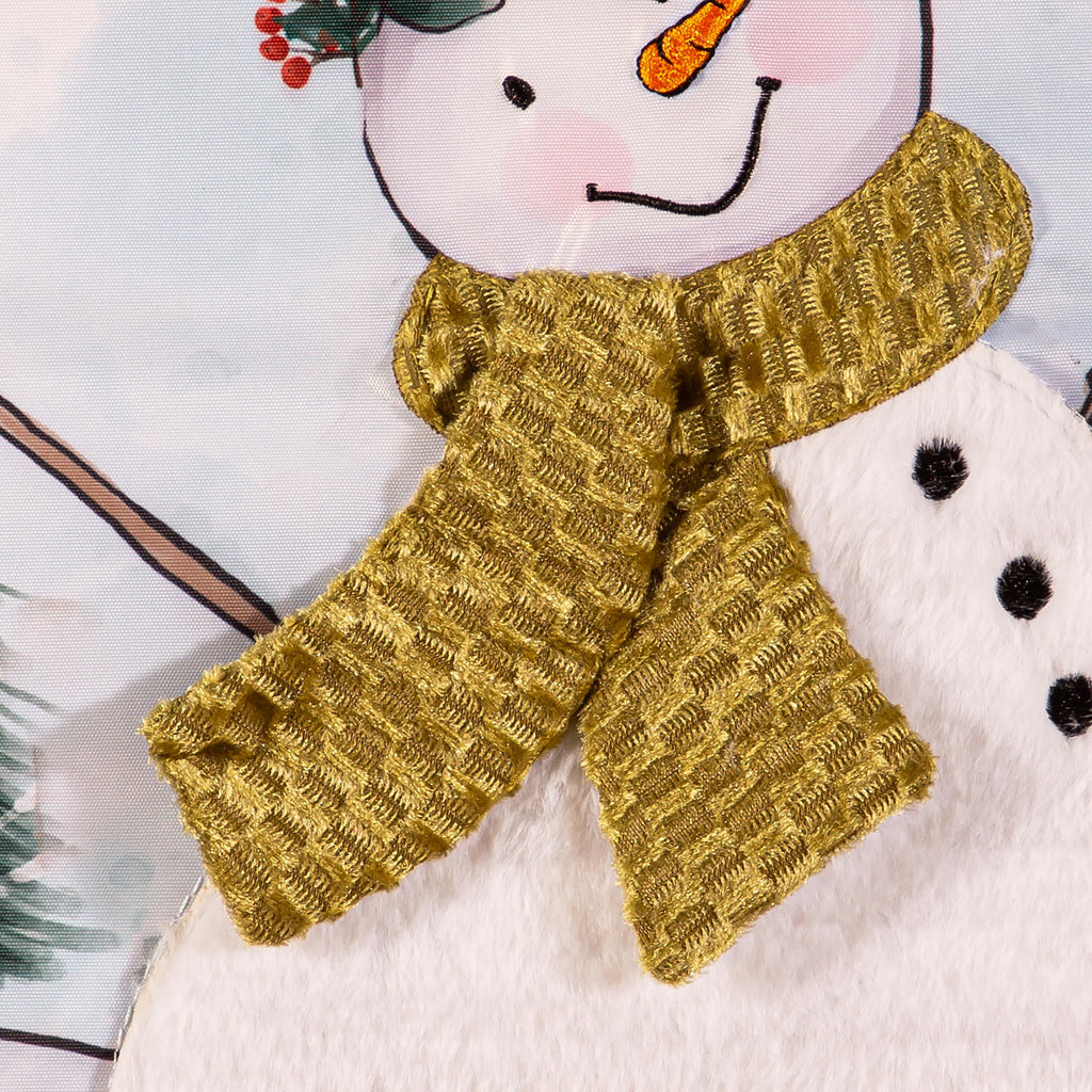 Snowman Applique Garden Flag