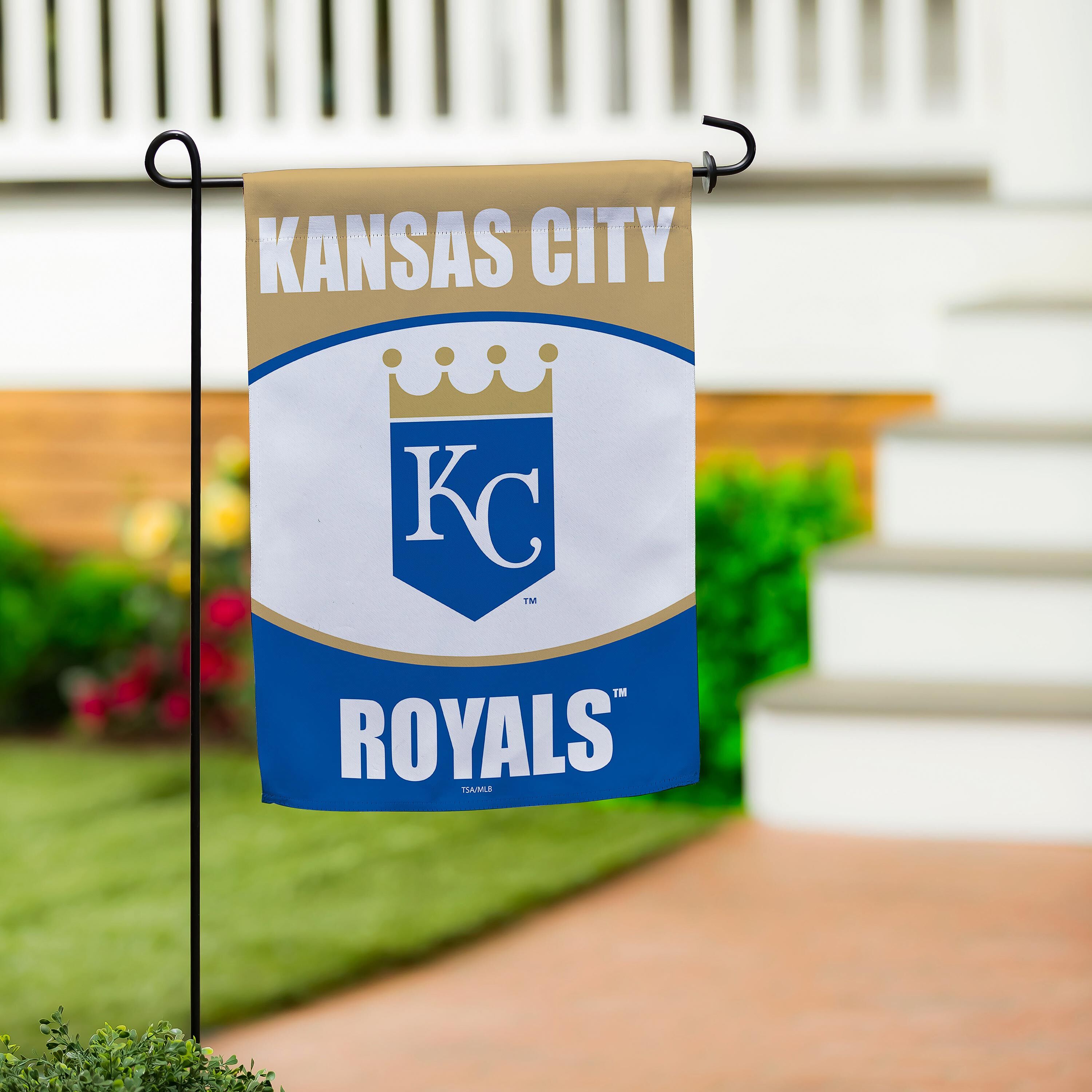 Kansas City Royals Suede Garden Flag