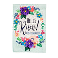 He Is Risen Floral Garden Applique Flag