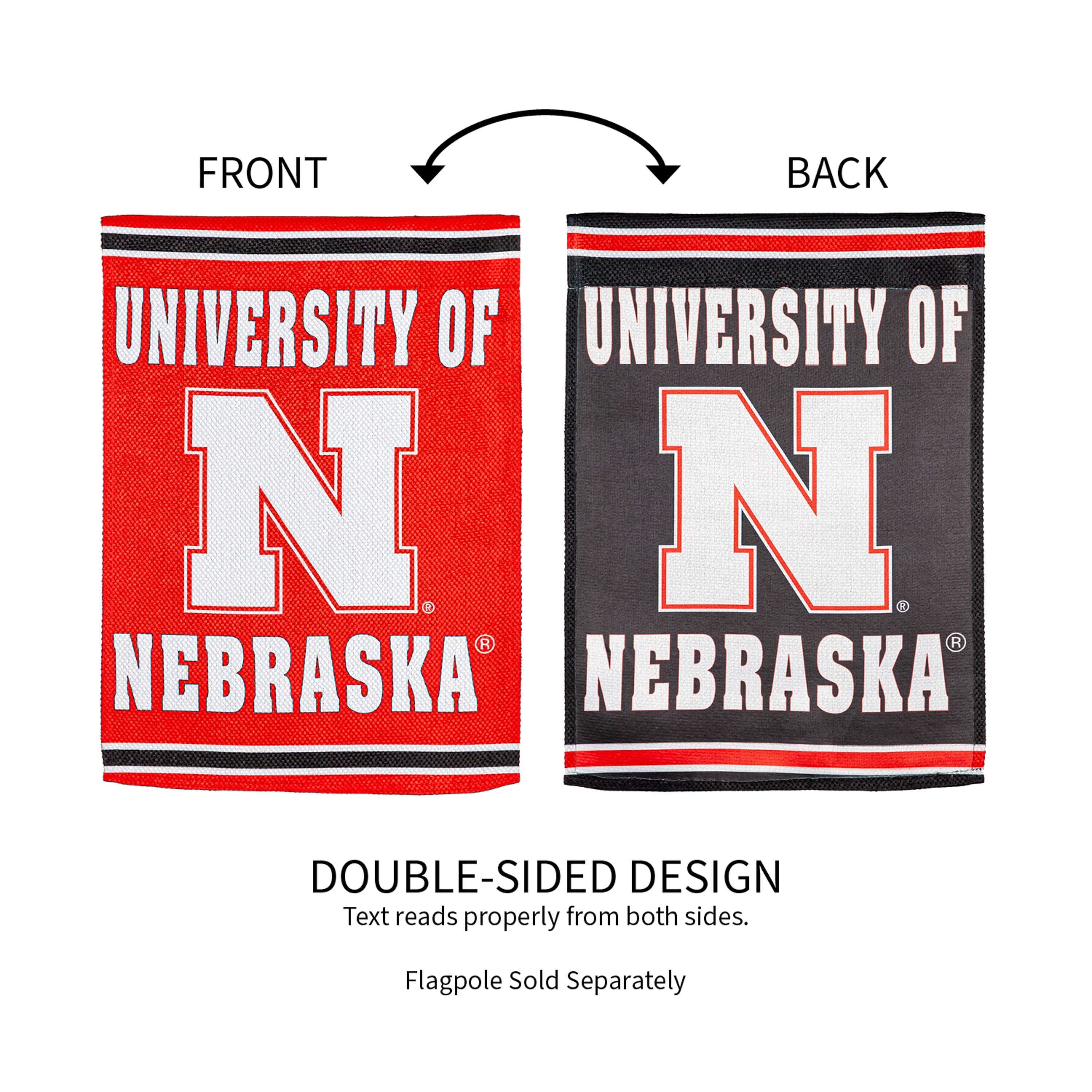 Embossed Suede Flag, GDN Size, University of Nebraska