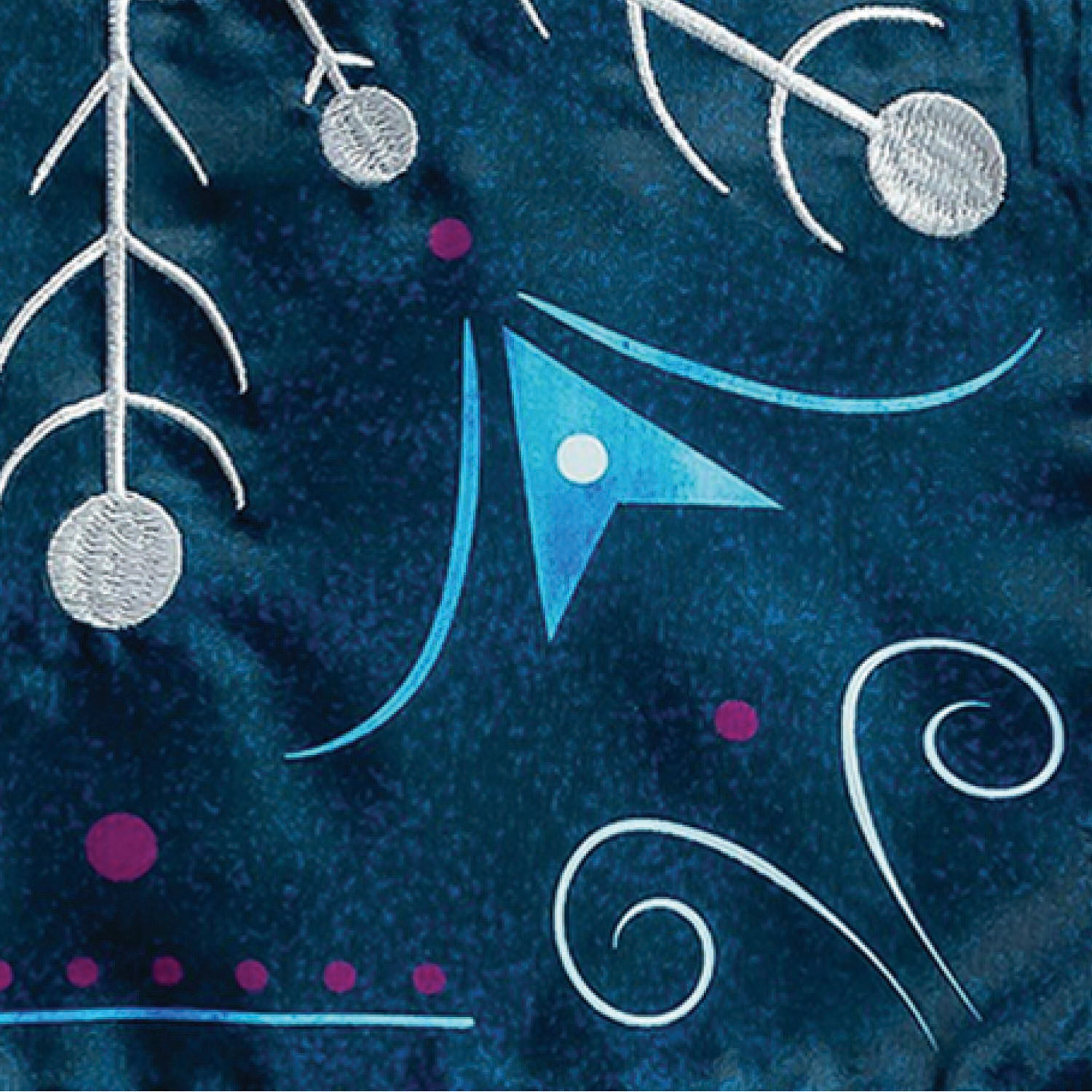 Blue Snowflake Applique Garden Flag