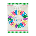 Colorful Bunny Wreath Garden Applique Flag