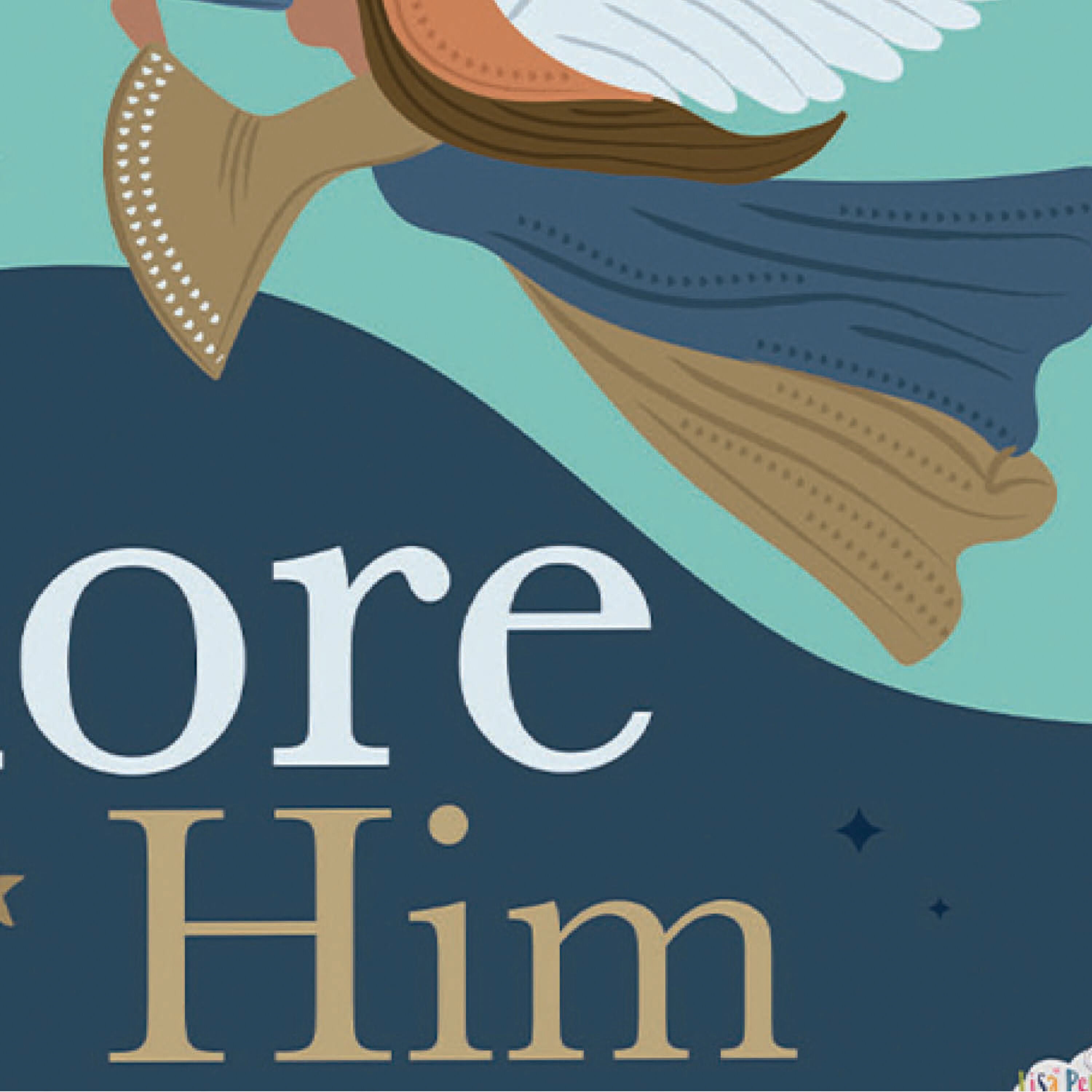Oh Come Let Us Adore Him Suede Garden Flag