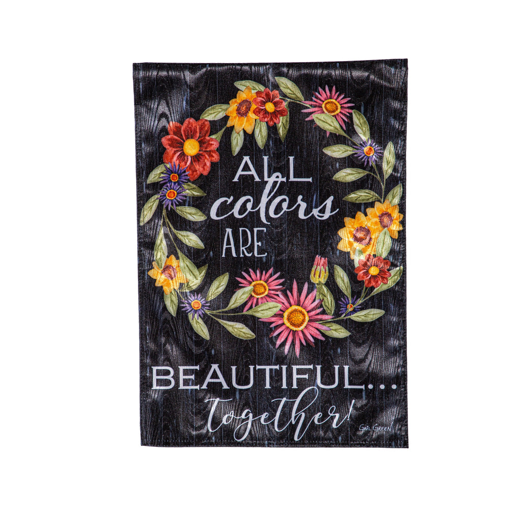 All Colors are Beautiful Together Moire Garden Flag