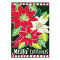 Holiday Poinsettia Applique House Flag