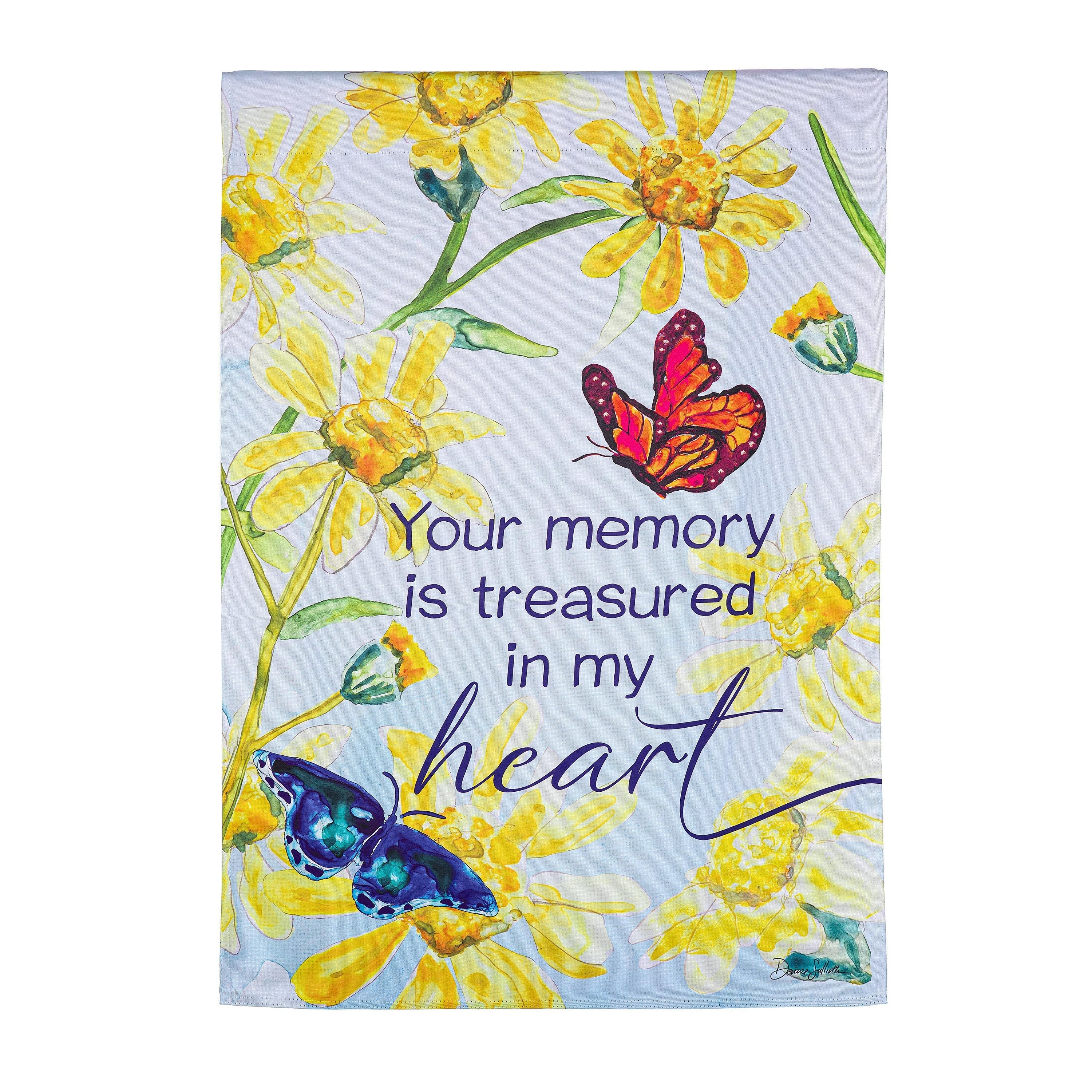 Treasured Memories Reversible Suede House Flag