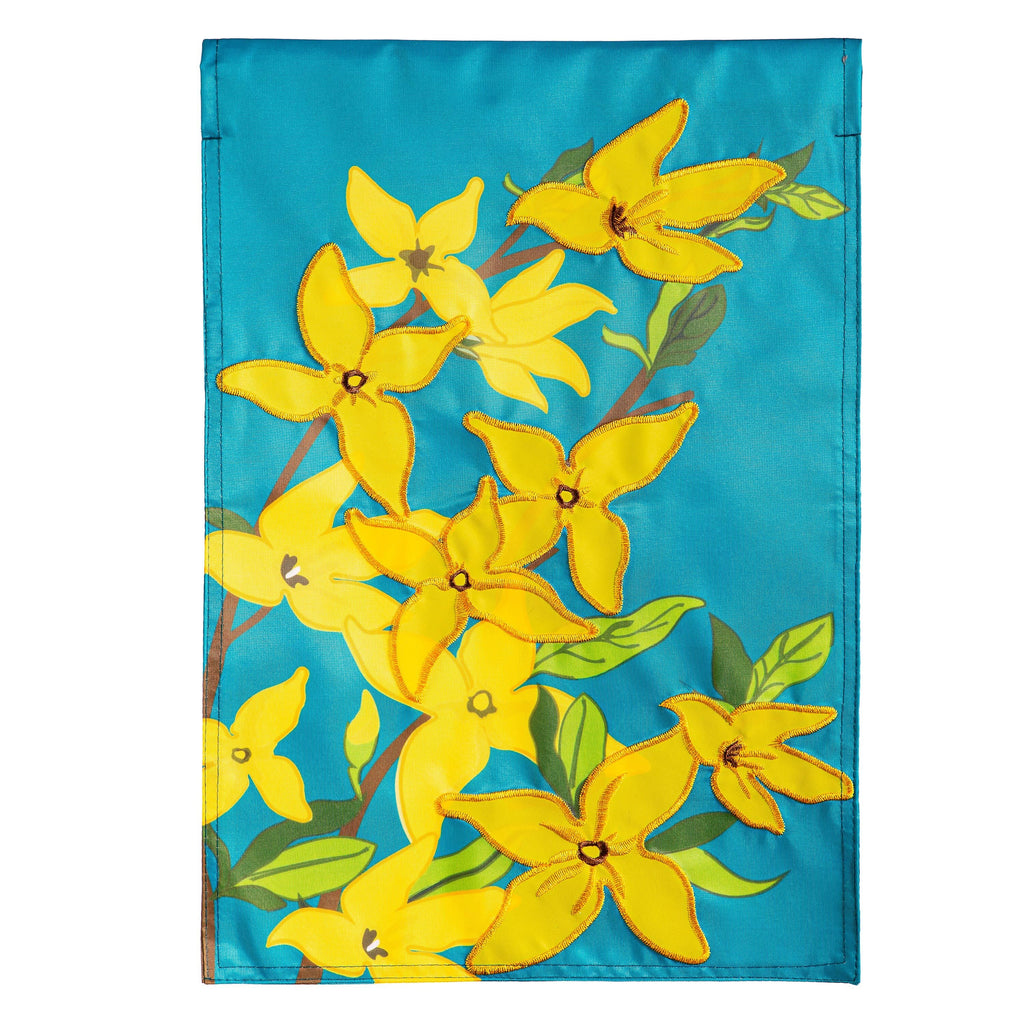 Forsythia Basic Applique Garden Flag