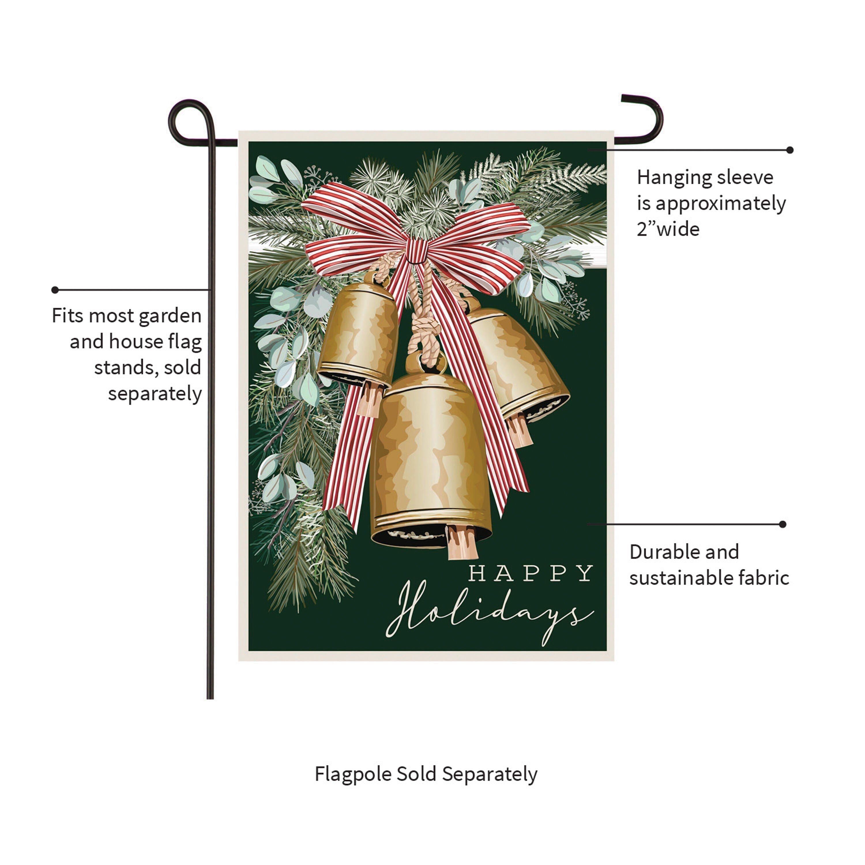 Golden Bells Applique Garden Flag