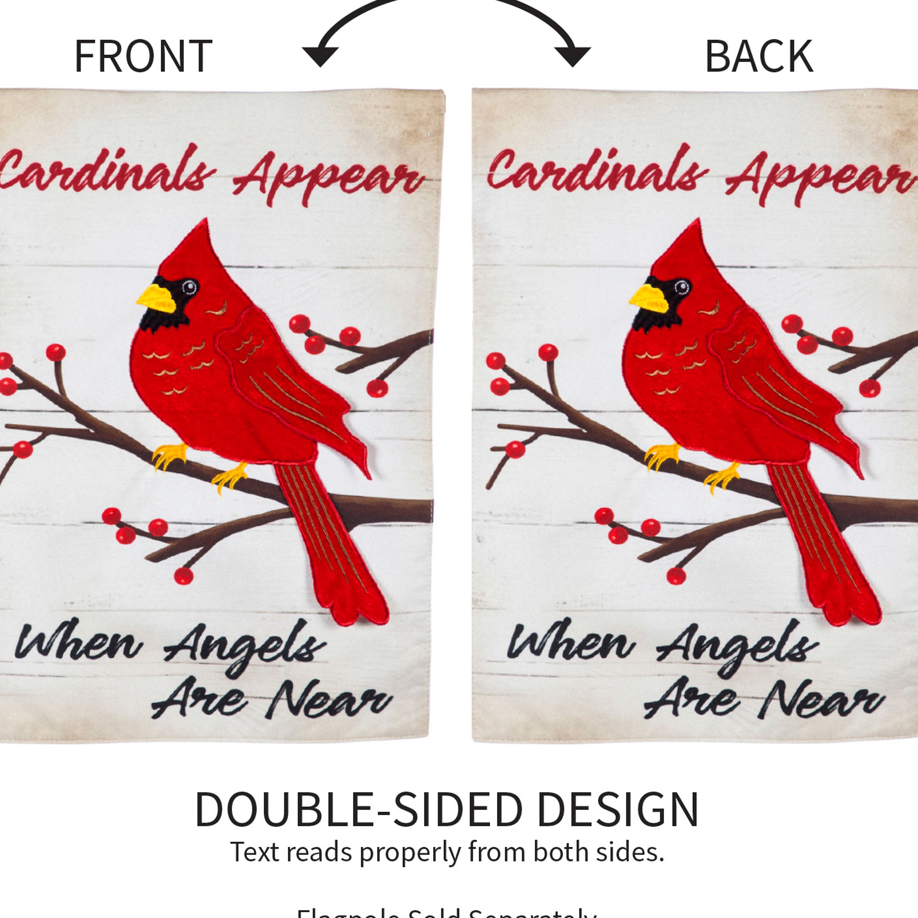When Angels Are Near Linen Garden Flag