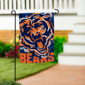 Chicago Bears Justin Patten Logo Suede Garden Flag