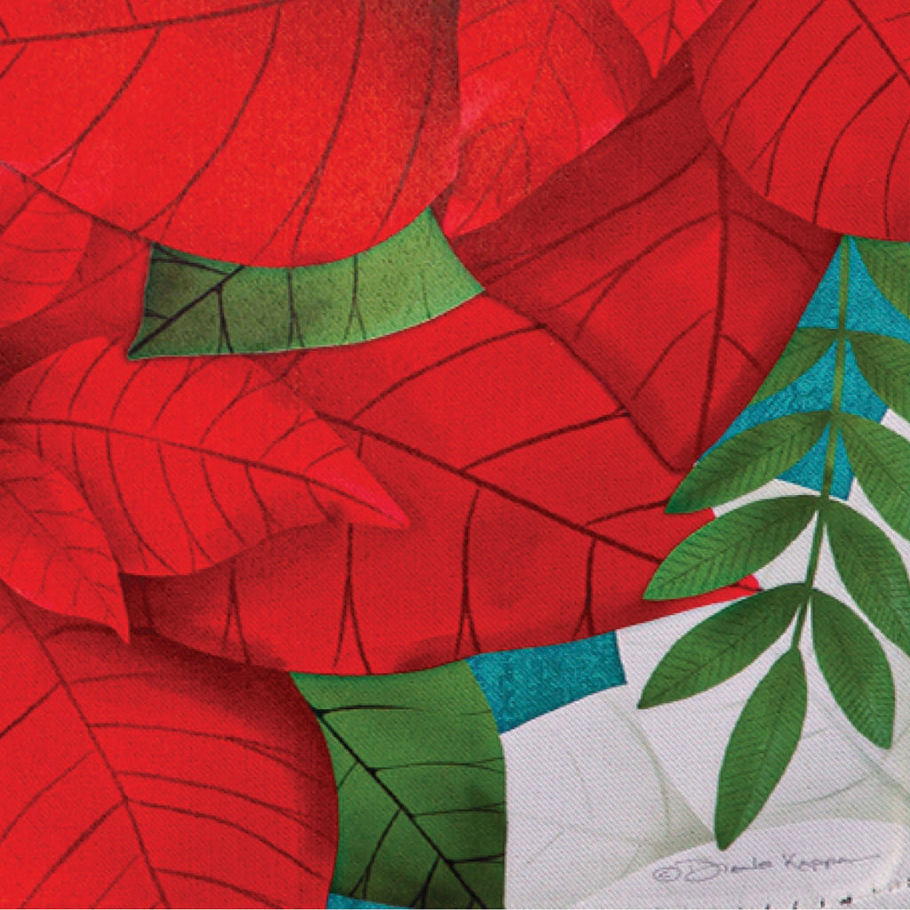 Poinsettia Suede Garden Flag