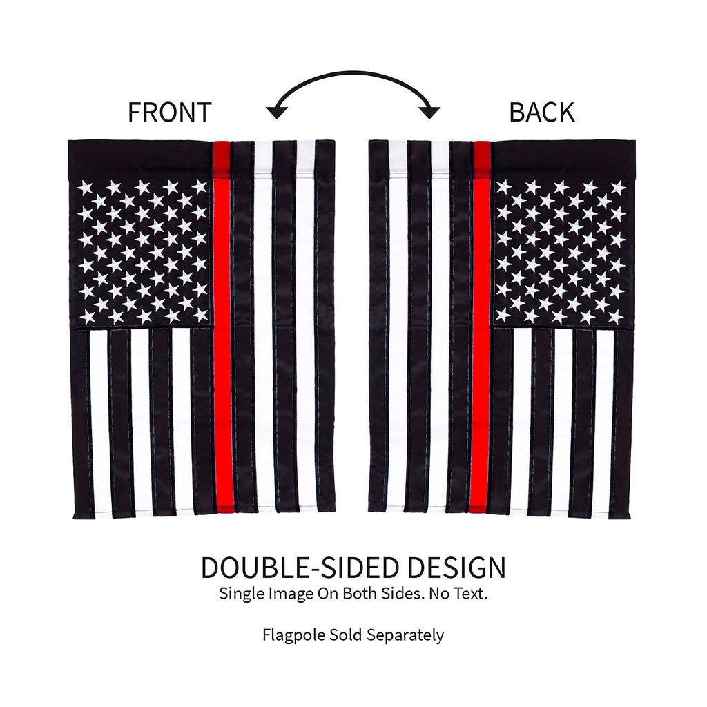 Thin Red Line House Applique Flag