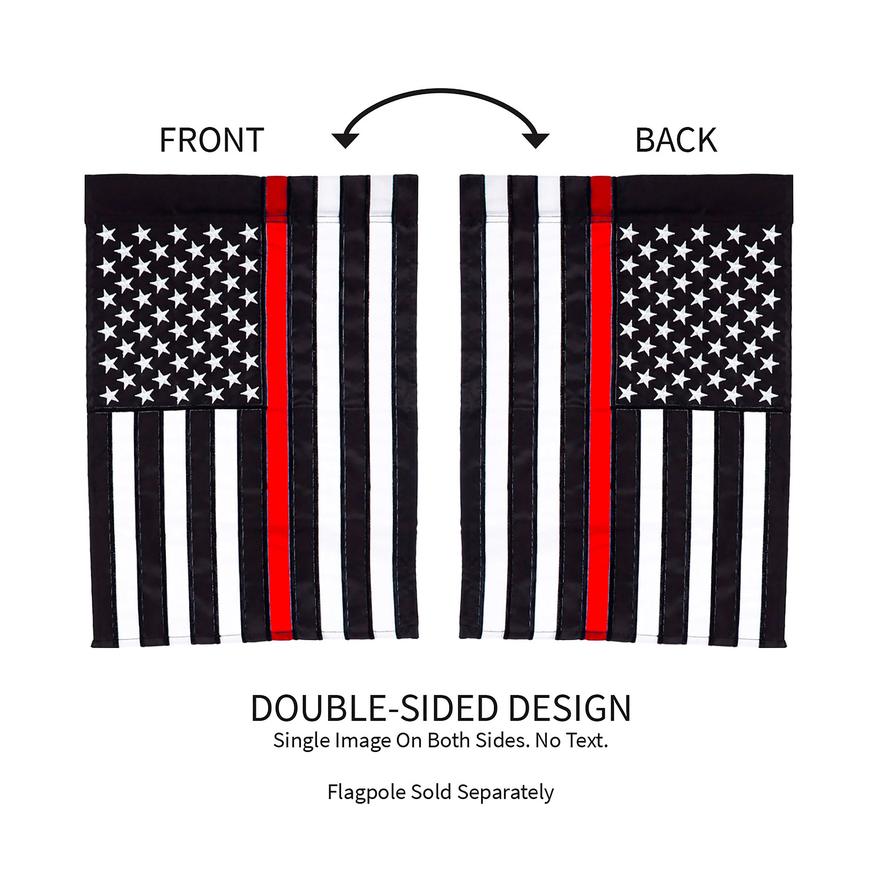 Thin Red Line House Applique Flag