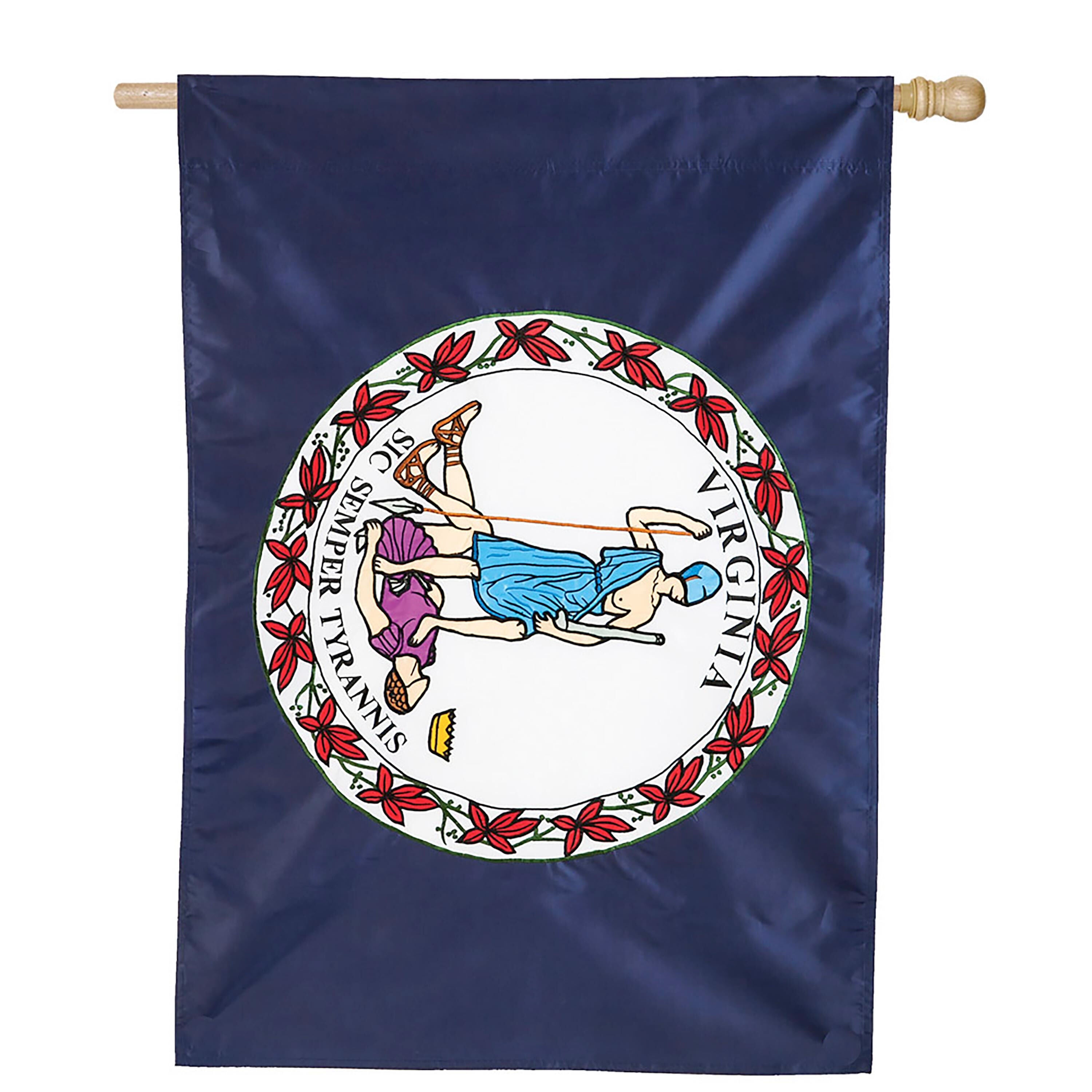 Virginia State Flag House Applique Flag