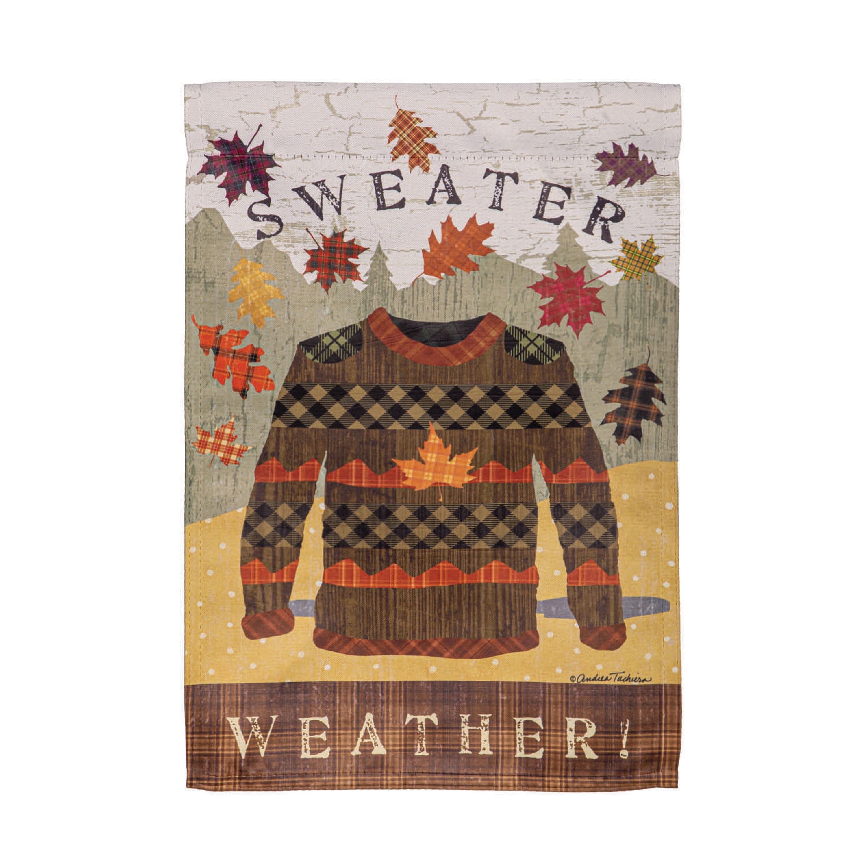 Sweater Weather Suede Garden Flag