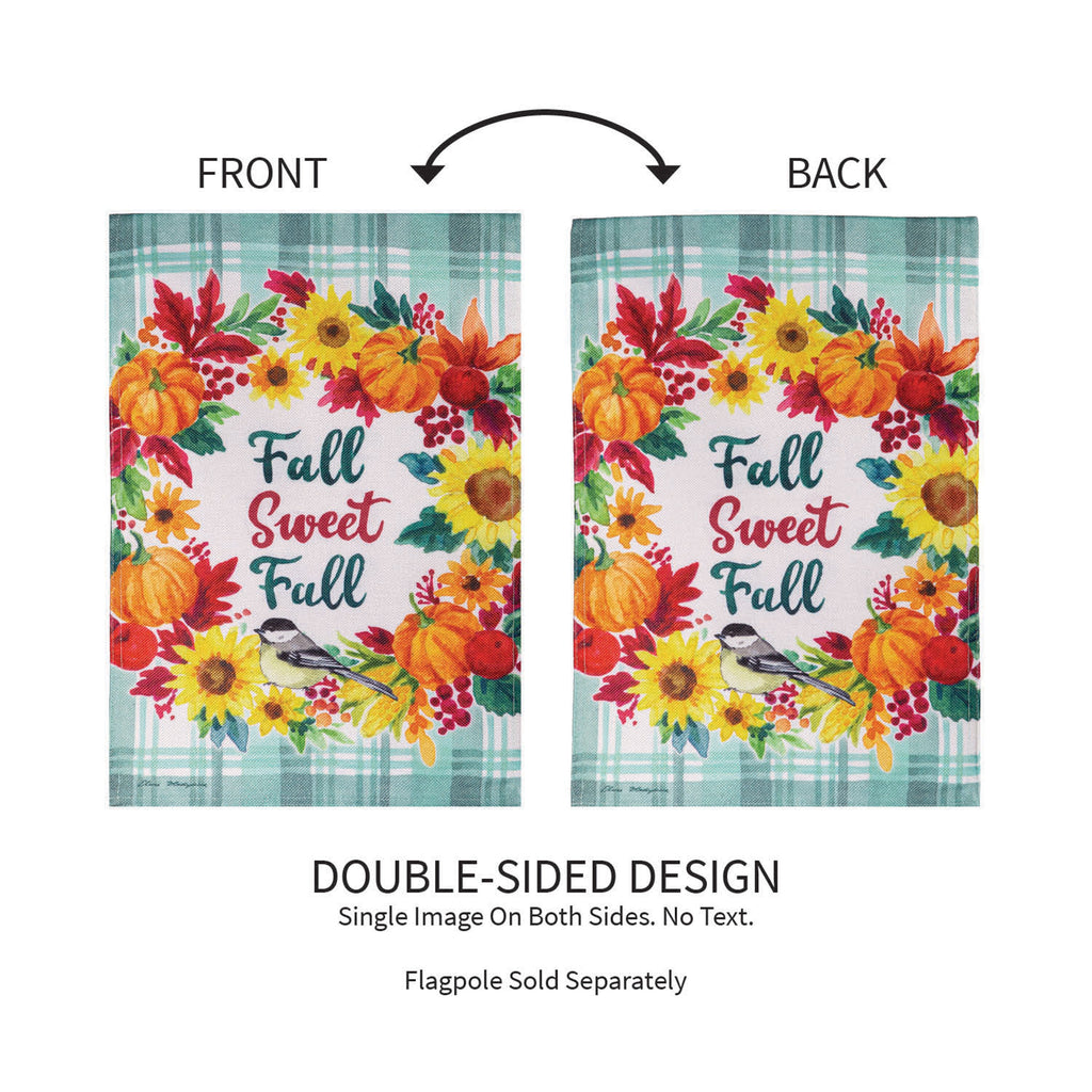 Fall Sweet Fall Burlap Garden Flag