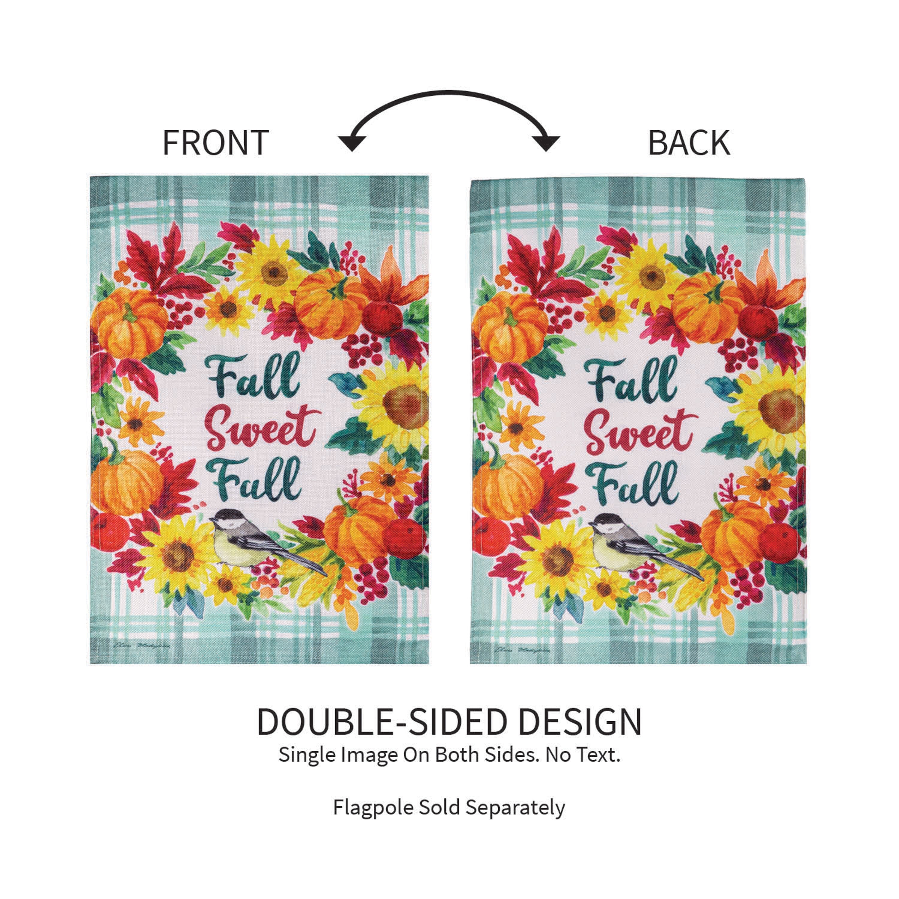 Fall Sweet Fall Burlap Garden Flag