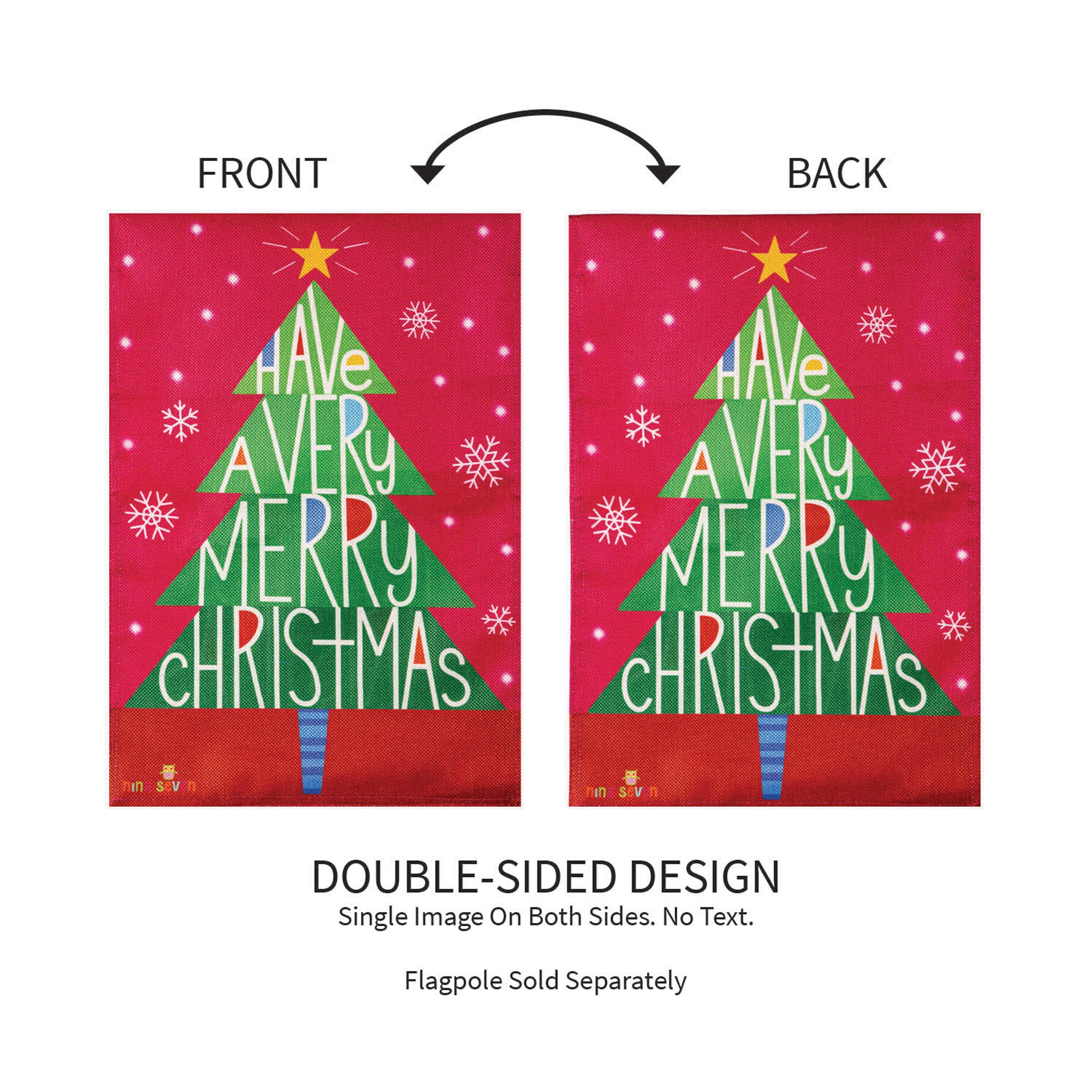 Have a Merry Christmas Burlap Garden Flag