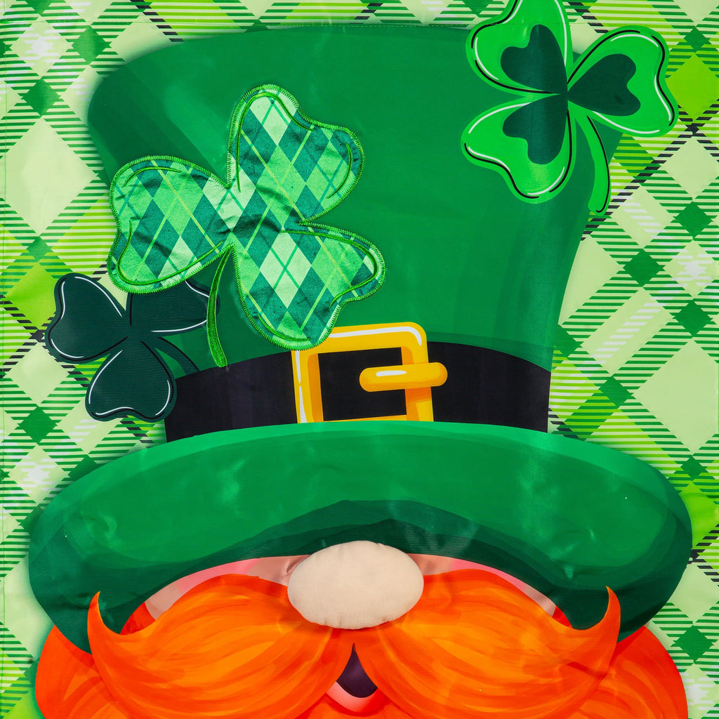 Leprechaun Applique House Flag
