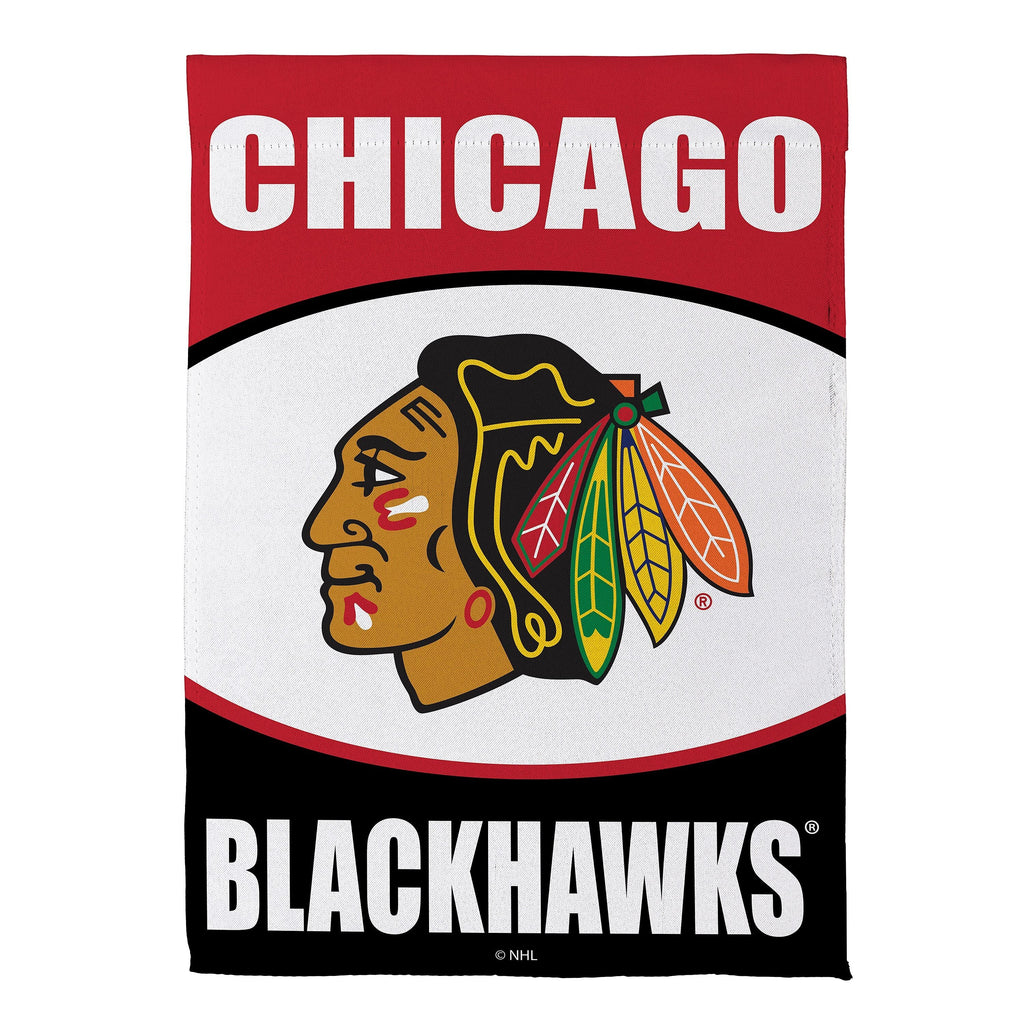 Chicago Blackhawks Suede Garden Flag
