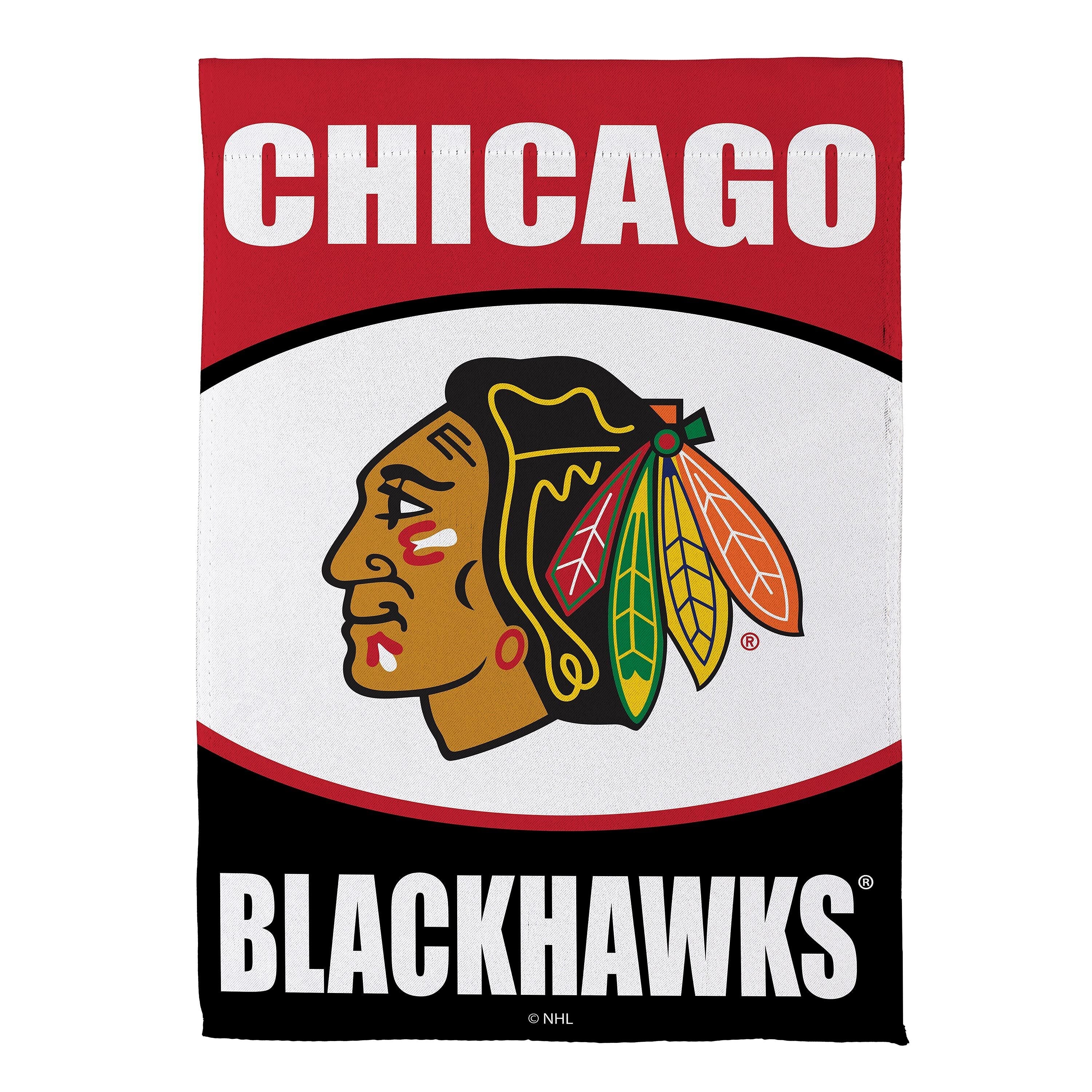 Chicago Blackhawks Suede Garden Flag
