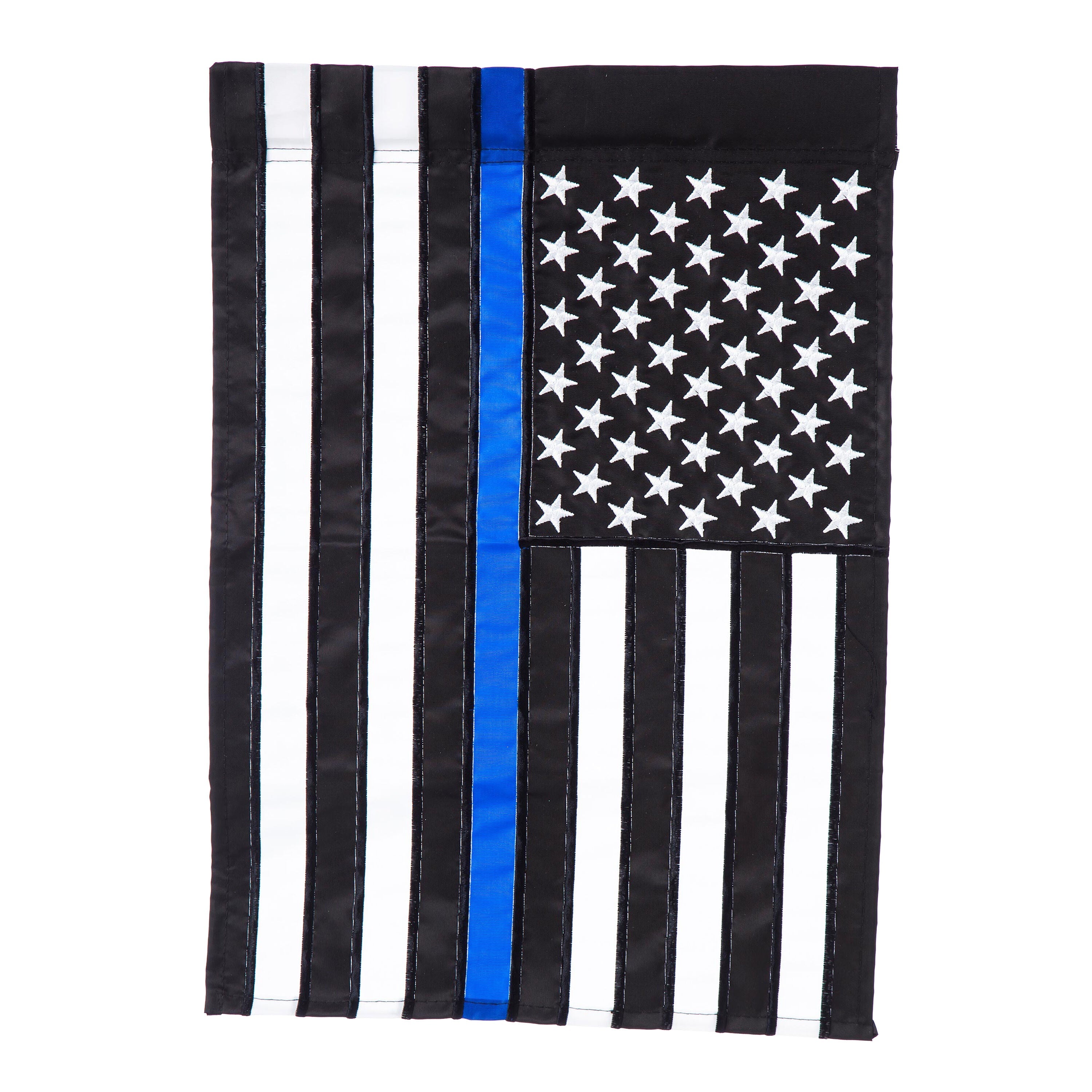 Thin Blue Line Garden Applique Flag
