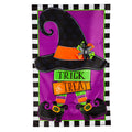 Trick Or Treat Witch Applique House Flag