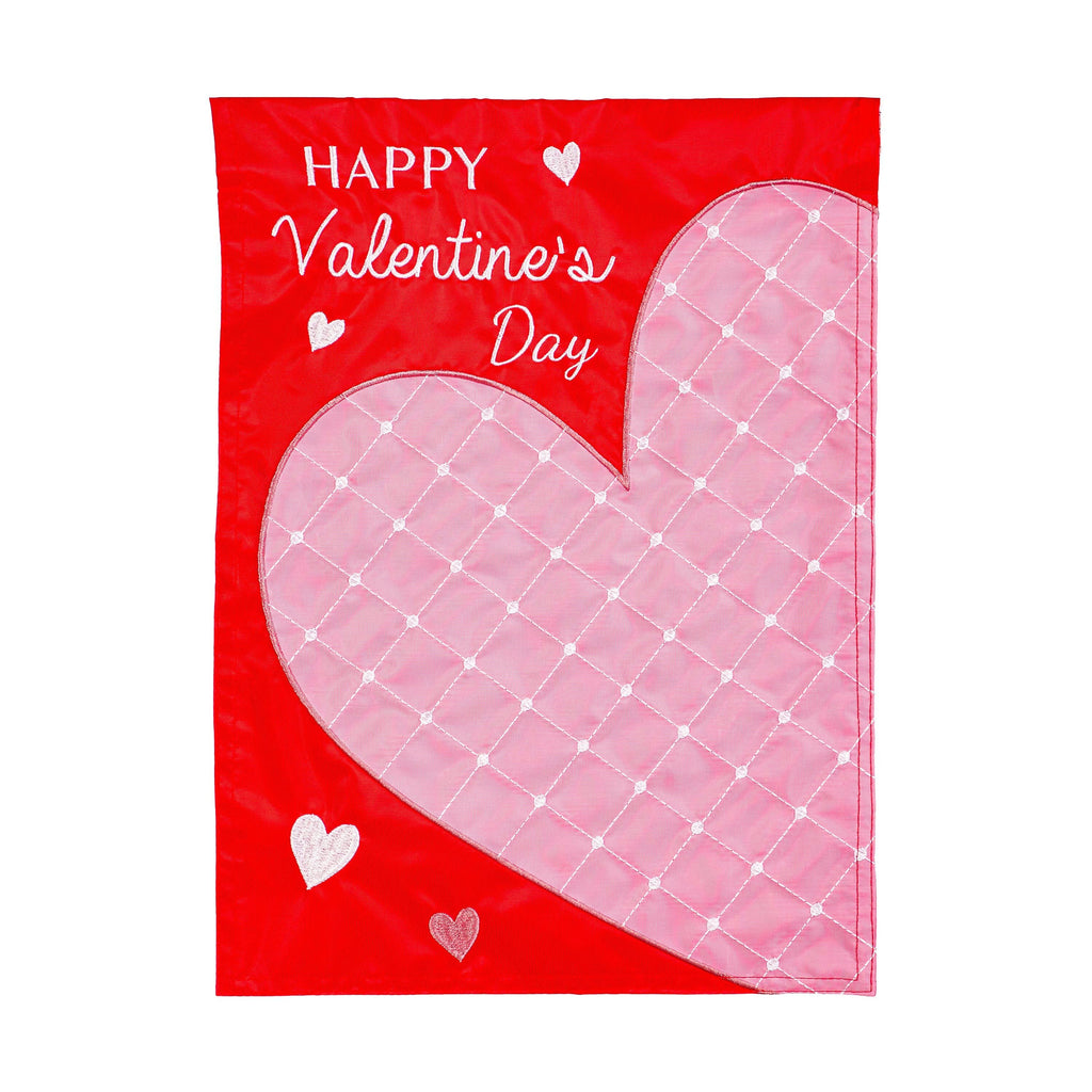Happy Valentine's Day Basic Applique Garden Flag
