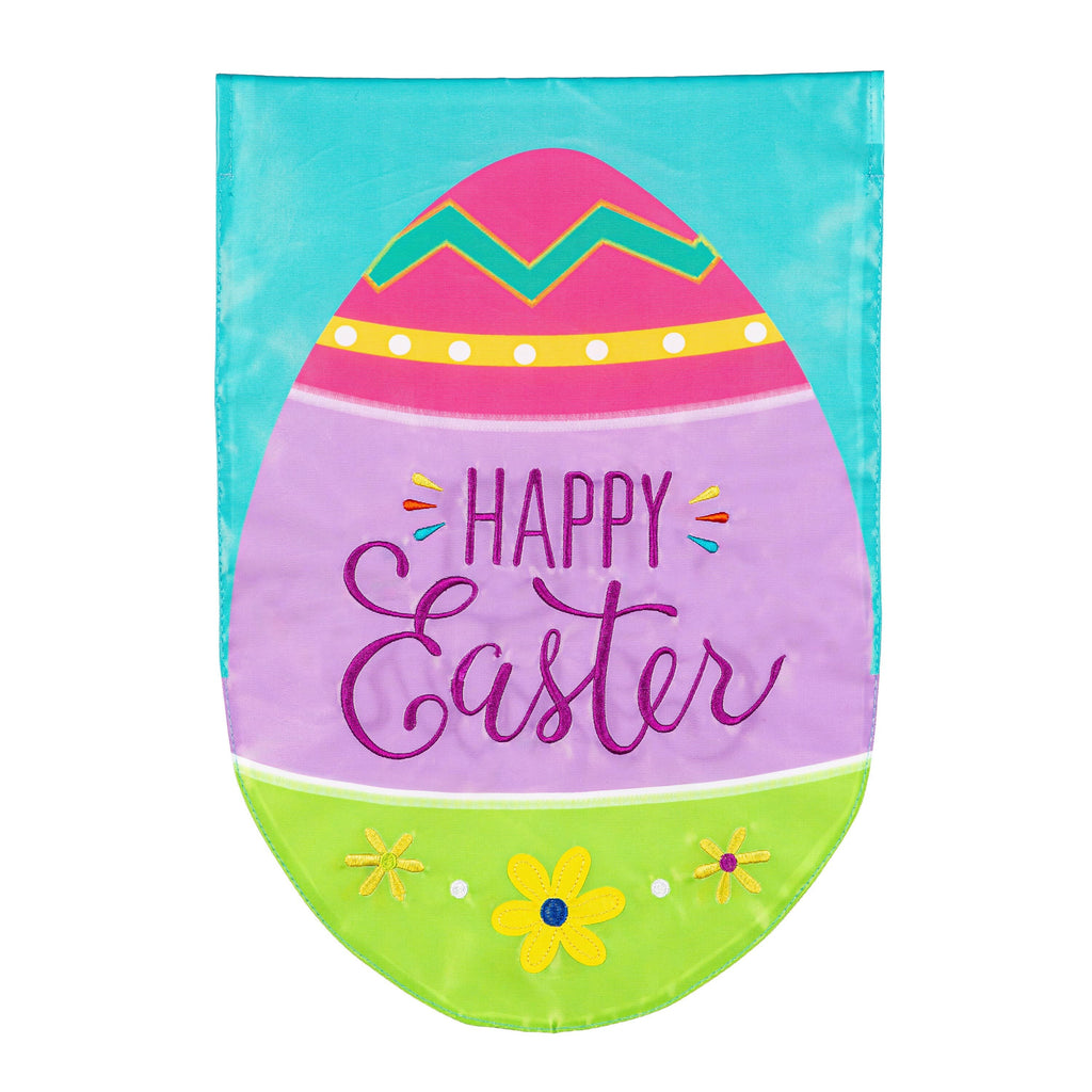 Happy Go Lucky Easter Basic Applique Garden Flag