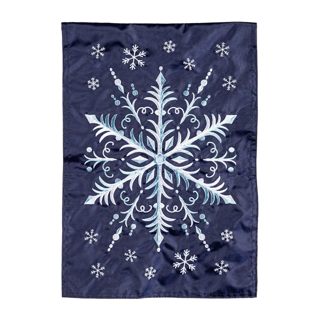Snowflake Applique House Flag