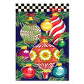 Happy Holidays Ornaments Applique House Flag