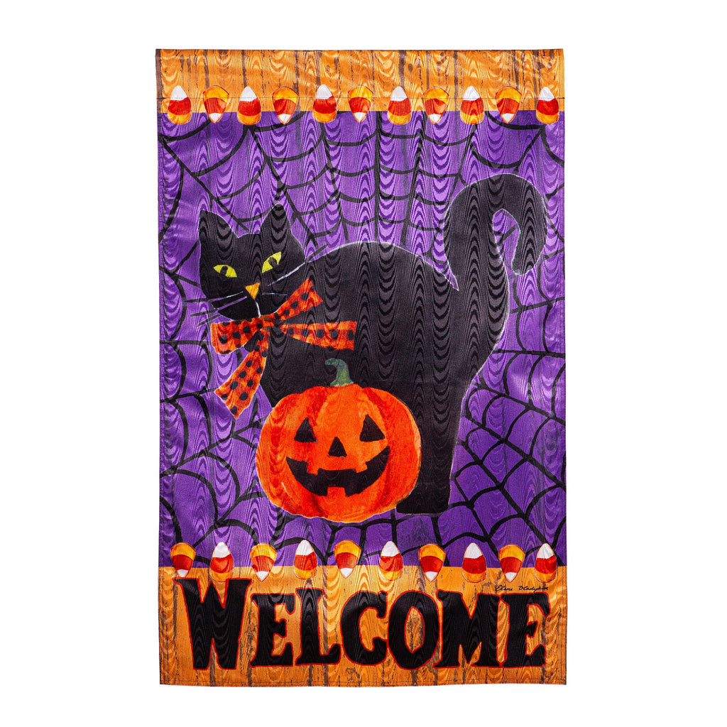 Black Cat Moire House Flag
