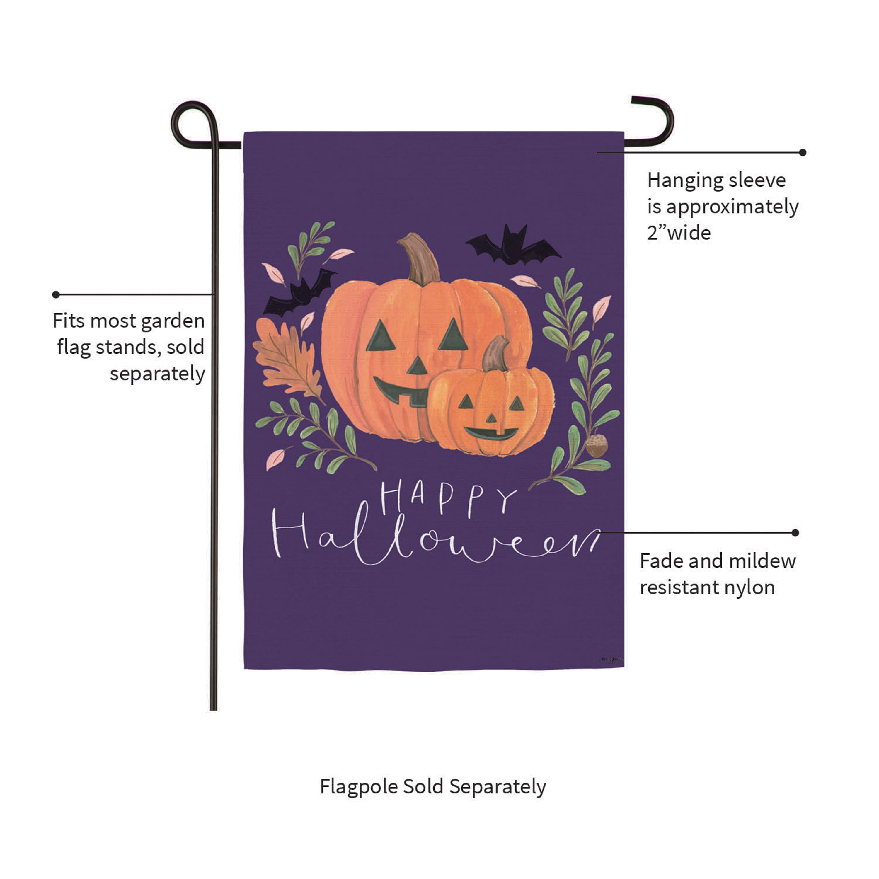 Spooky Season Suede Garden Flag