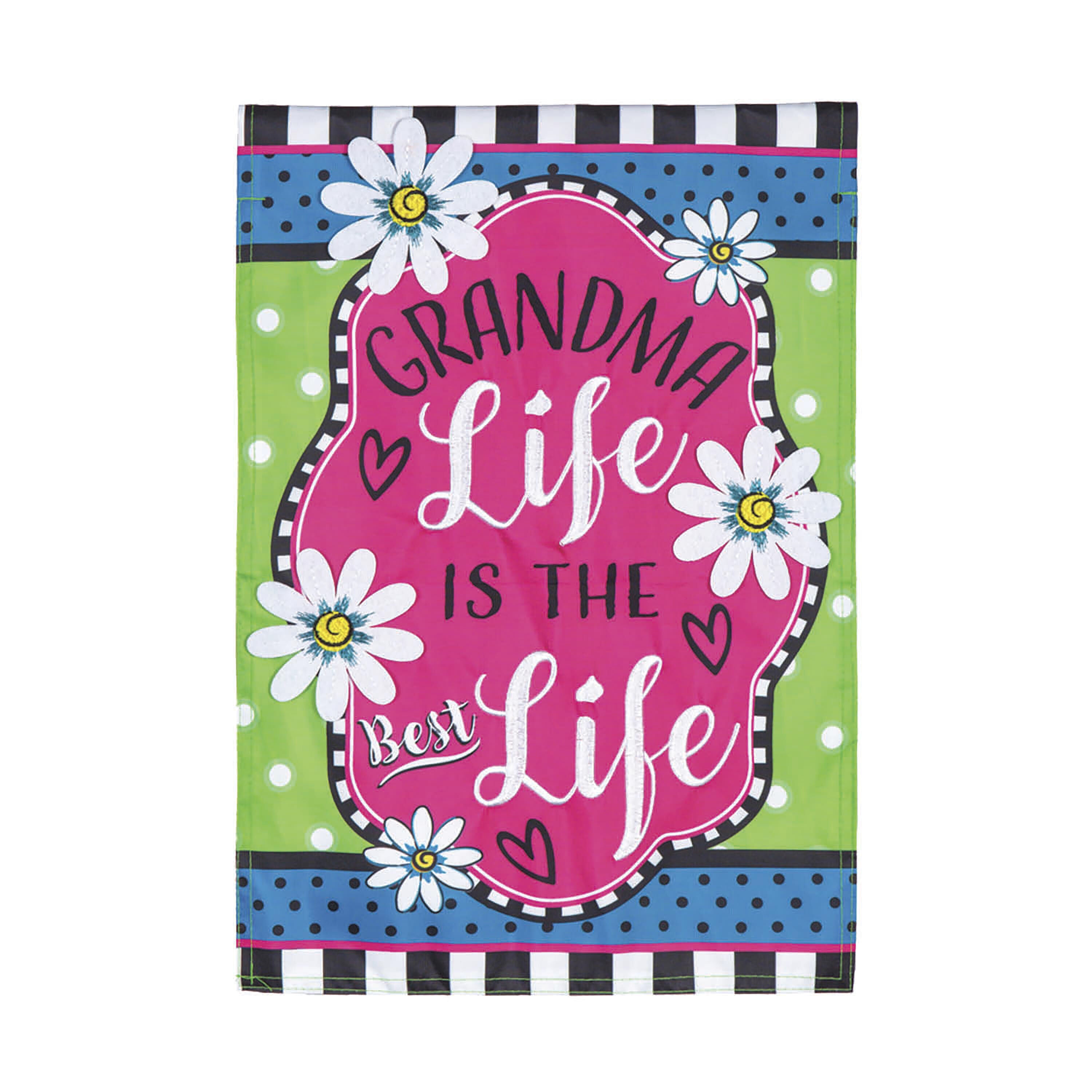 Grandma Life Applique Garden Flag