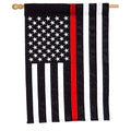 Thin Red Line House Applique Flag