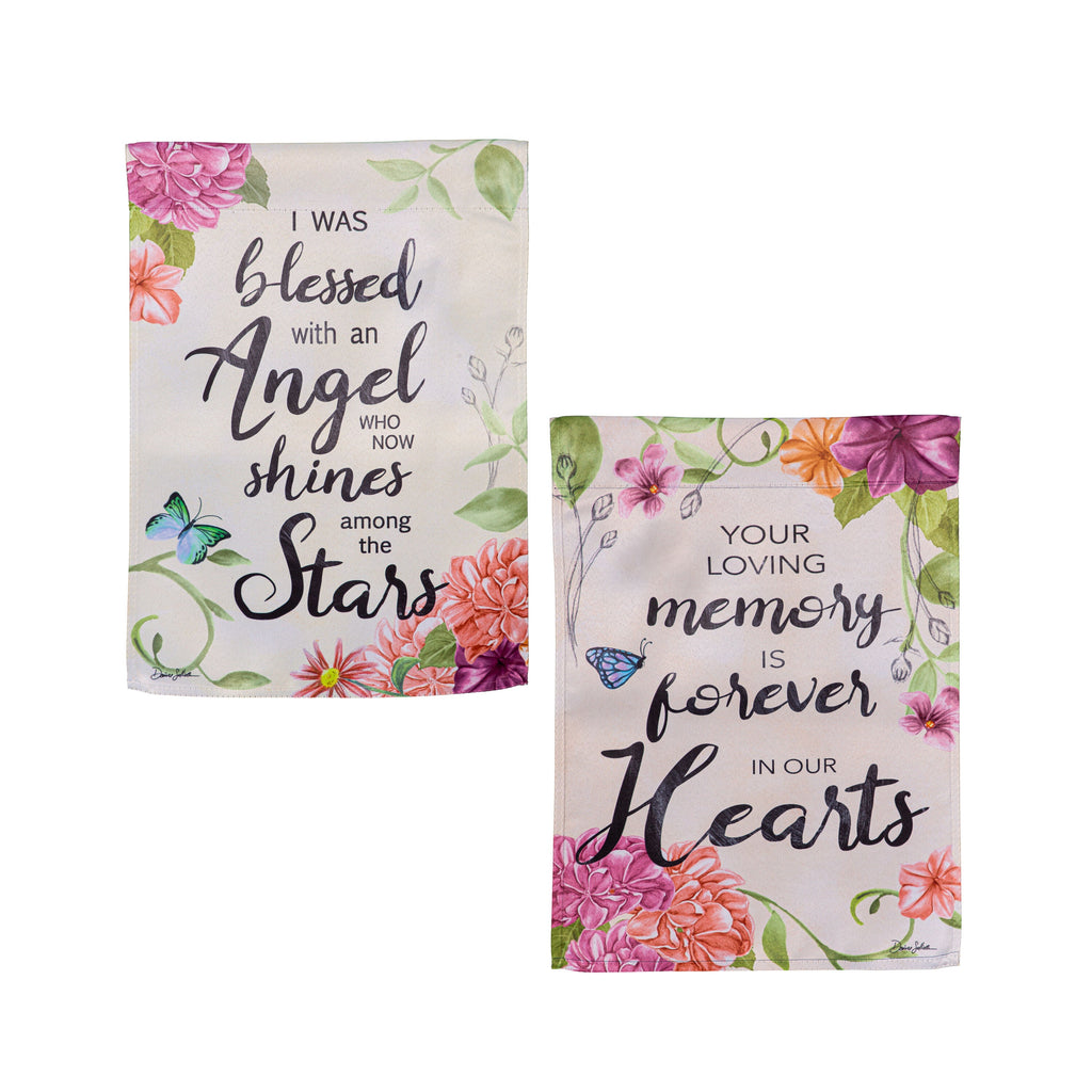 When Angels are Near Reversible Suede Garden Flag
