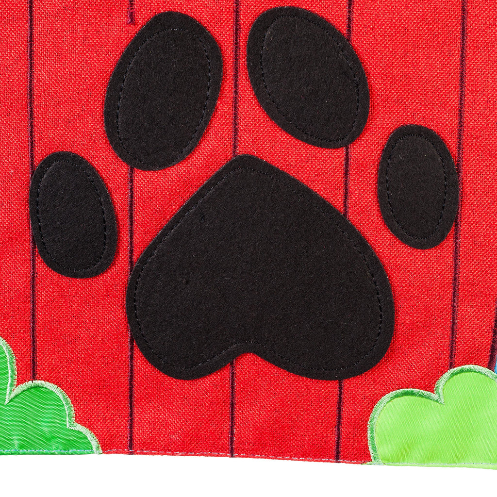 Welcome to the Dog House Garden Applique Flag