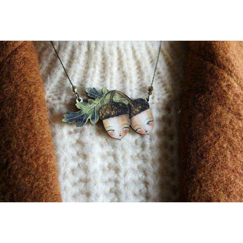 Acorns Brooch by Laliblue