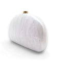 Acrylic Clutch or Crossbody Handbag - White