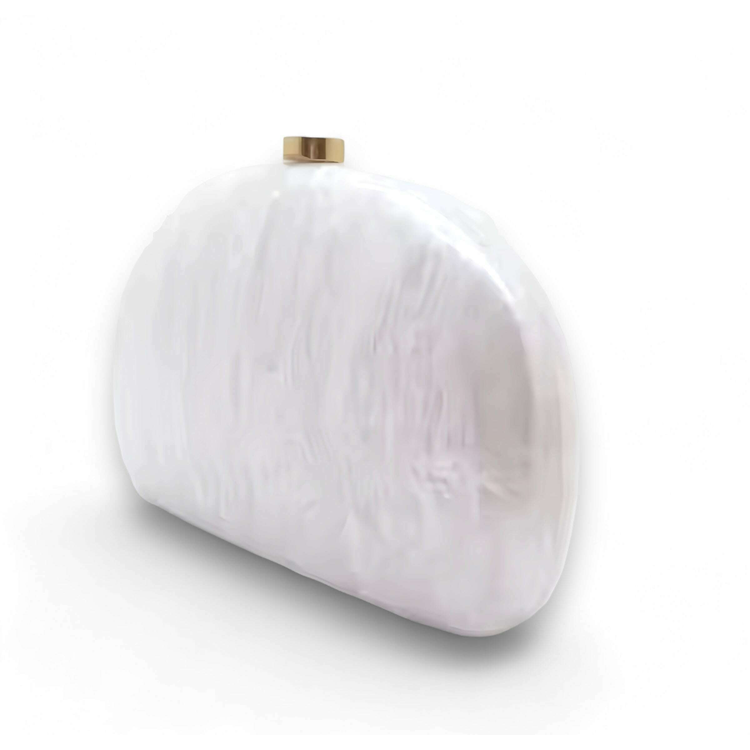 Acrylic Clutch or Crossbody Handbag - White